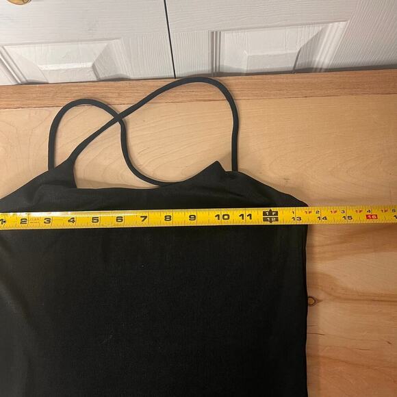 Women's Medium Long Black Dress Party Event Stretchy Goth Witchcore Gala Gown - Picture 6 of 6